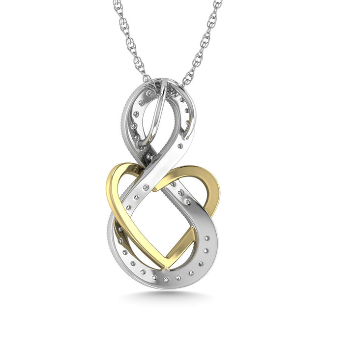 Diamond 1/5 Ct.Tw. Fashion Pendant in 10K Two Tone