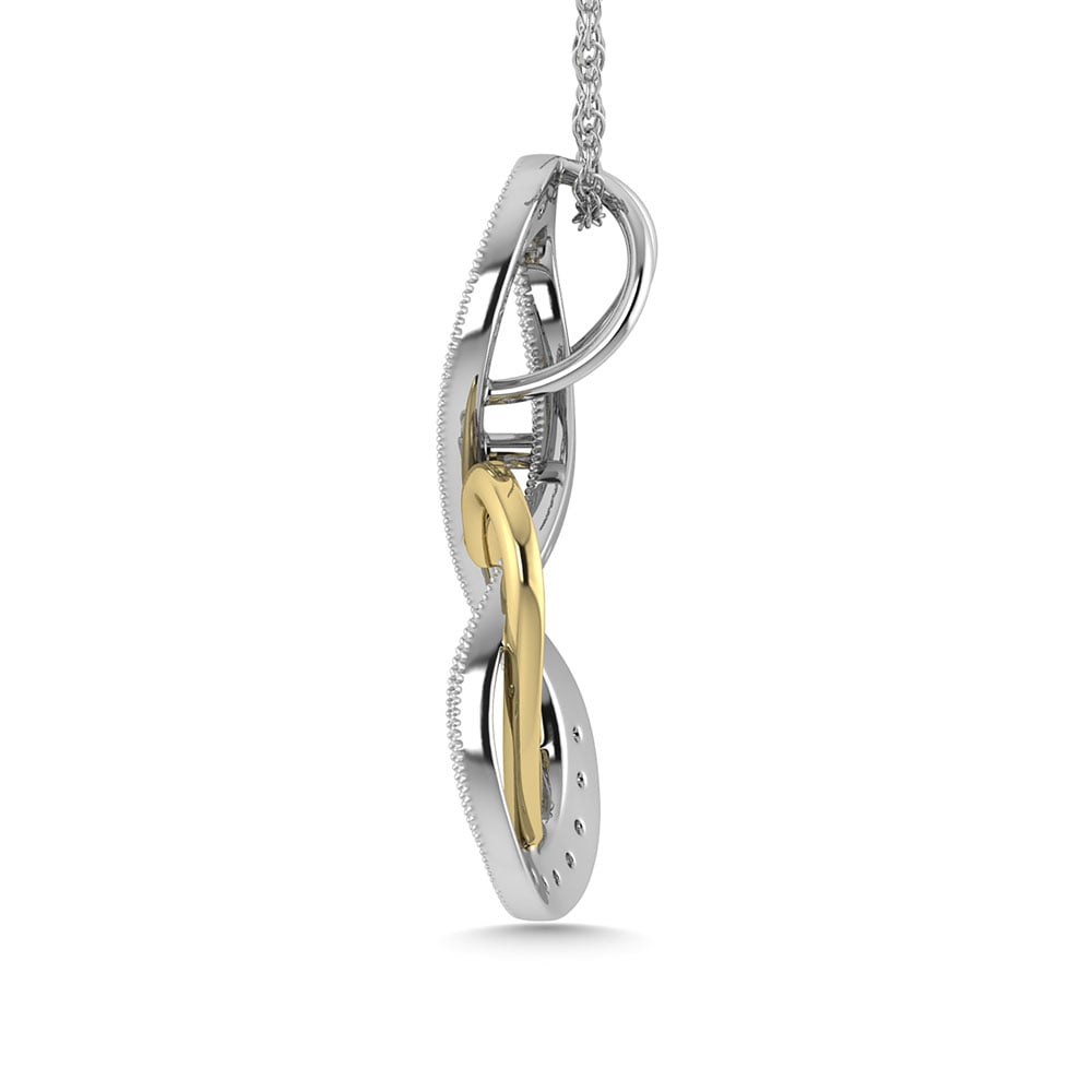 Diamond 1/5 Ct.Tw. Fashion Pendant in 10K Two Tone