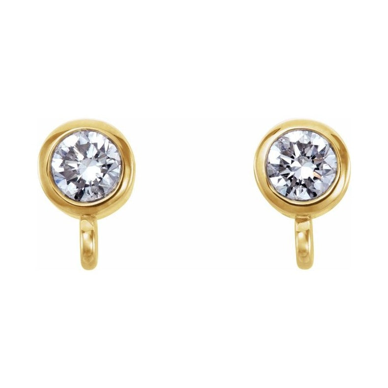 Bezel-Set Earring Top