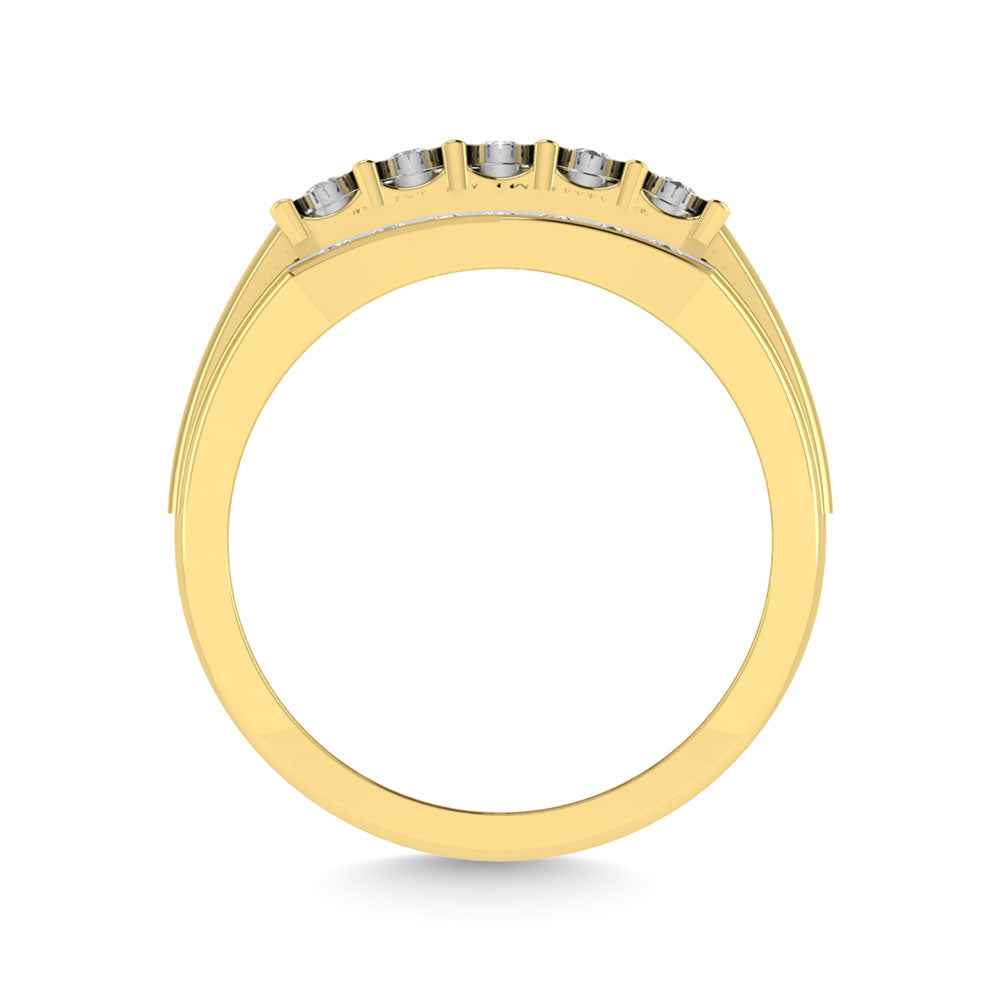 Diamond 1/2 Ct.Tw. Mens Fashion Ring in 10K Yellow Gold