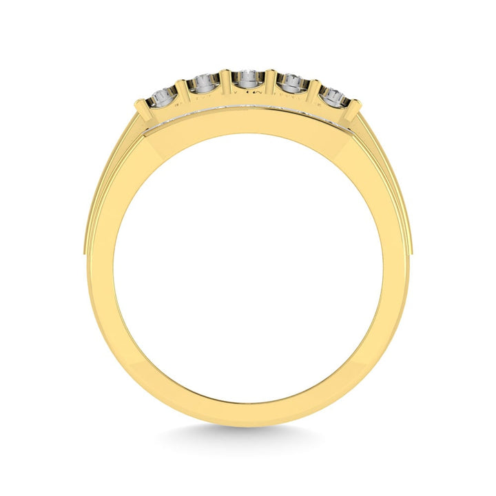 Diamond 1/2 Ct.Tw. Mens Fashion Ring in 10K Yellow Gold