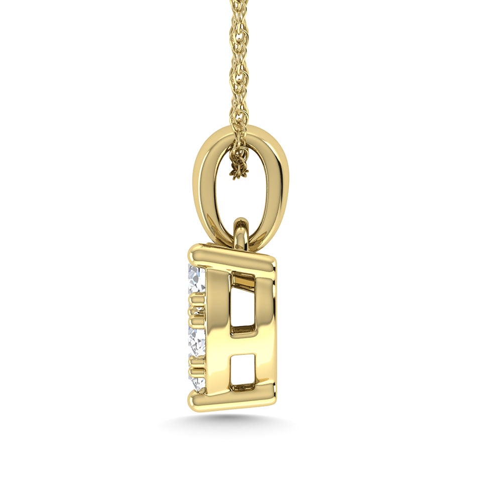 Diamond 1/6 Ct.Tw. Heart Pendant in 10K Yellow Gold