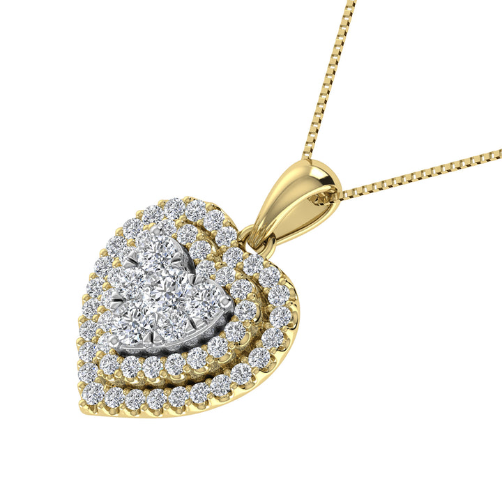 Diamond 3/4 Ct.Tw. Heart Pendant in 10K Yellow Gold
