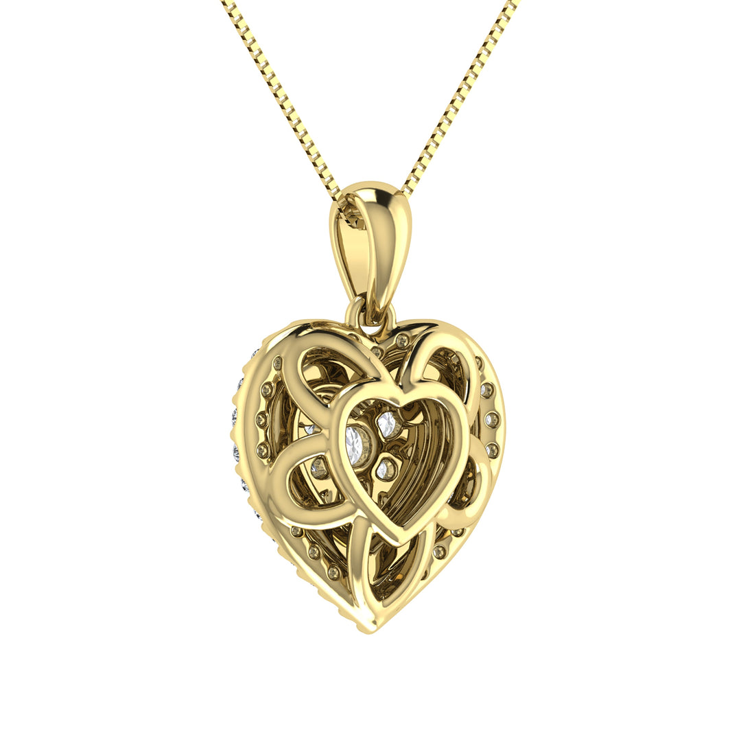 Diamond 3/4 Ct.Tw. Heart Pendant in 10K Yellow Gold
