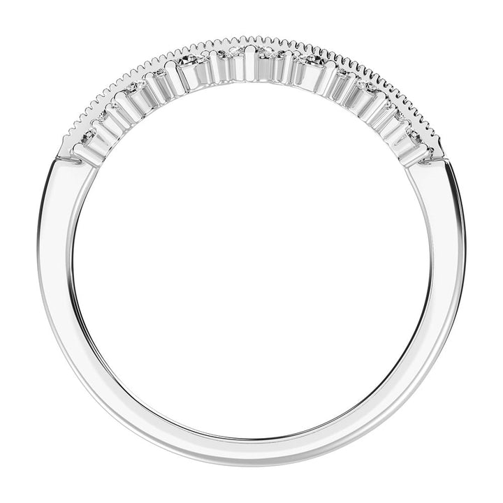 14K White Gold 1/4 Ct.Tw. Diamond Chevron Band