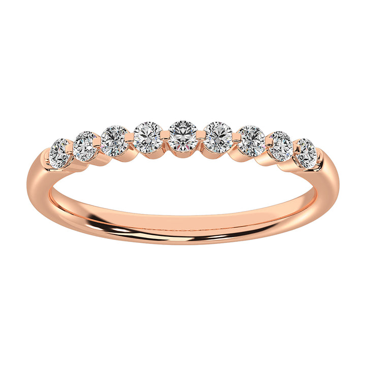 10K Rose Gold 1/4 Ct.Tw. Diamond Stackable Band