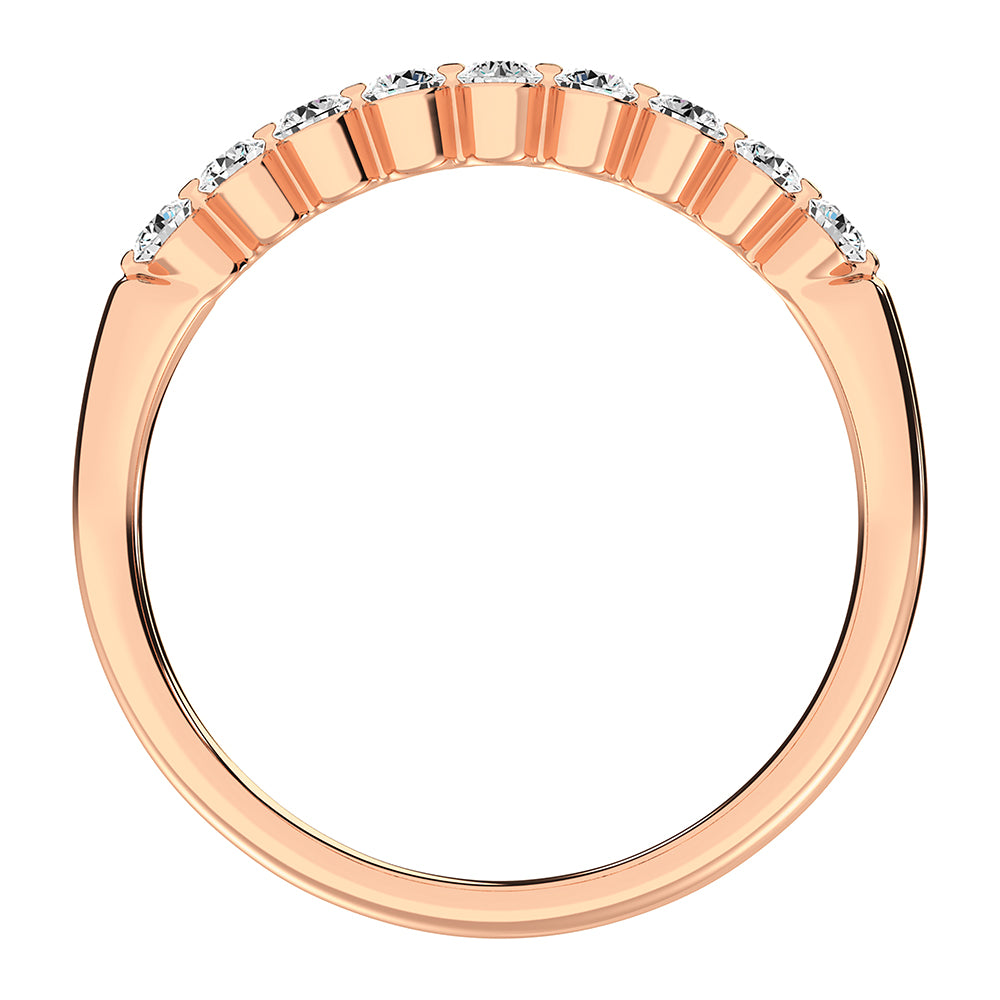 10K Rose Gold 1/4 Ct.Tw. Diamond Stackable Band