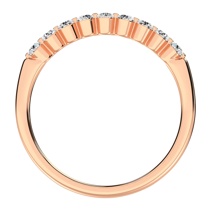 10K Rose Gold 1/4 Ct.Tw. Diamond Stackable Band