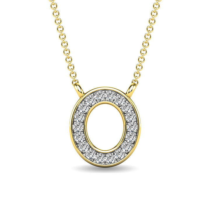 Diamond 1/20 Ct.Tw. Letter O Pendant in 10K Yellow Gold