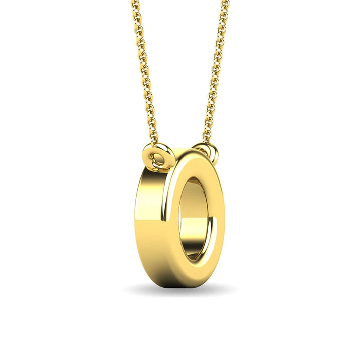 Diamond 1/20 Ct.Tw. Letter O Pendant in 10K Yellow Gold