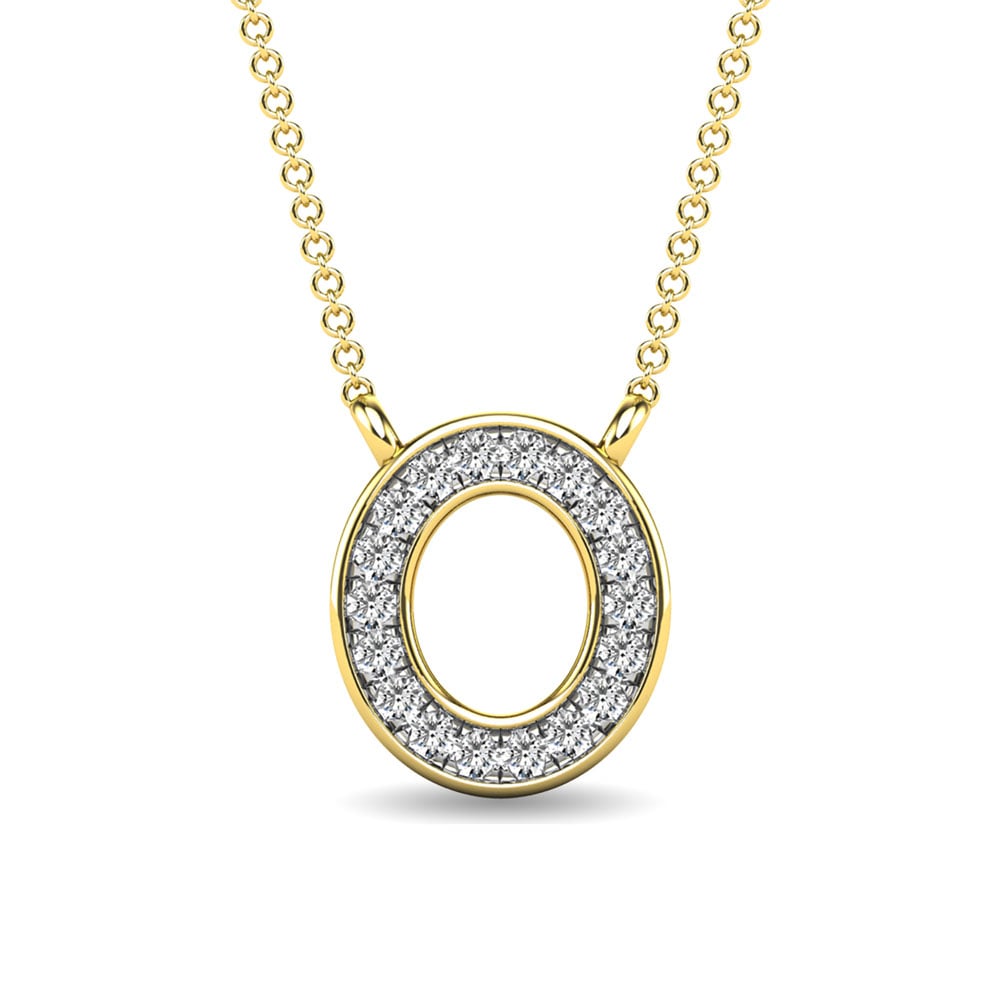 Diamond 1/20 Ct.Tw. Letter O Pendant in 10K Yellow Gold