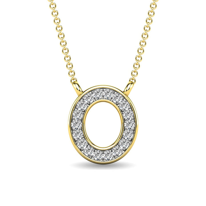 Diamond 1/20 Ct.Tw. Letter O Pendant in 10K Yellow Gold