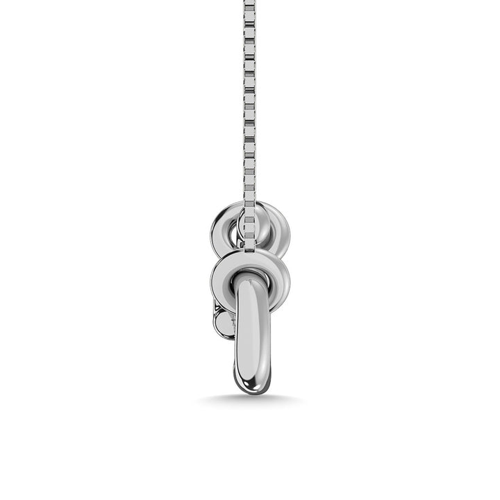Diamond 1/20 Ct.Tw. Paper Clip Necklace in 925 Silver