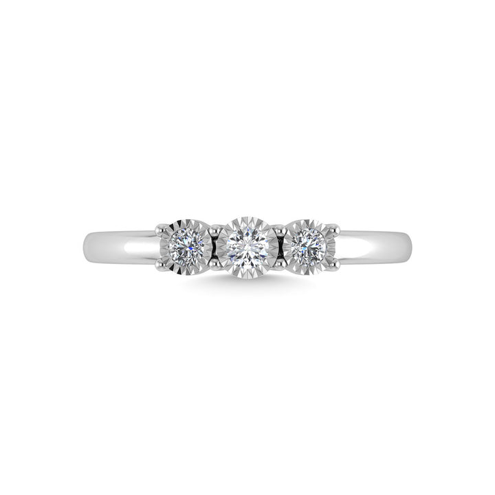 Diamond 1/20 Ct.Tw. Triology Ring in 10K White Gold