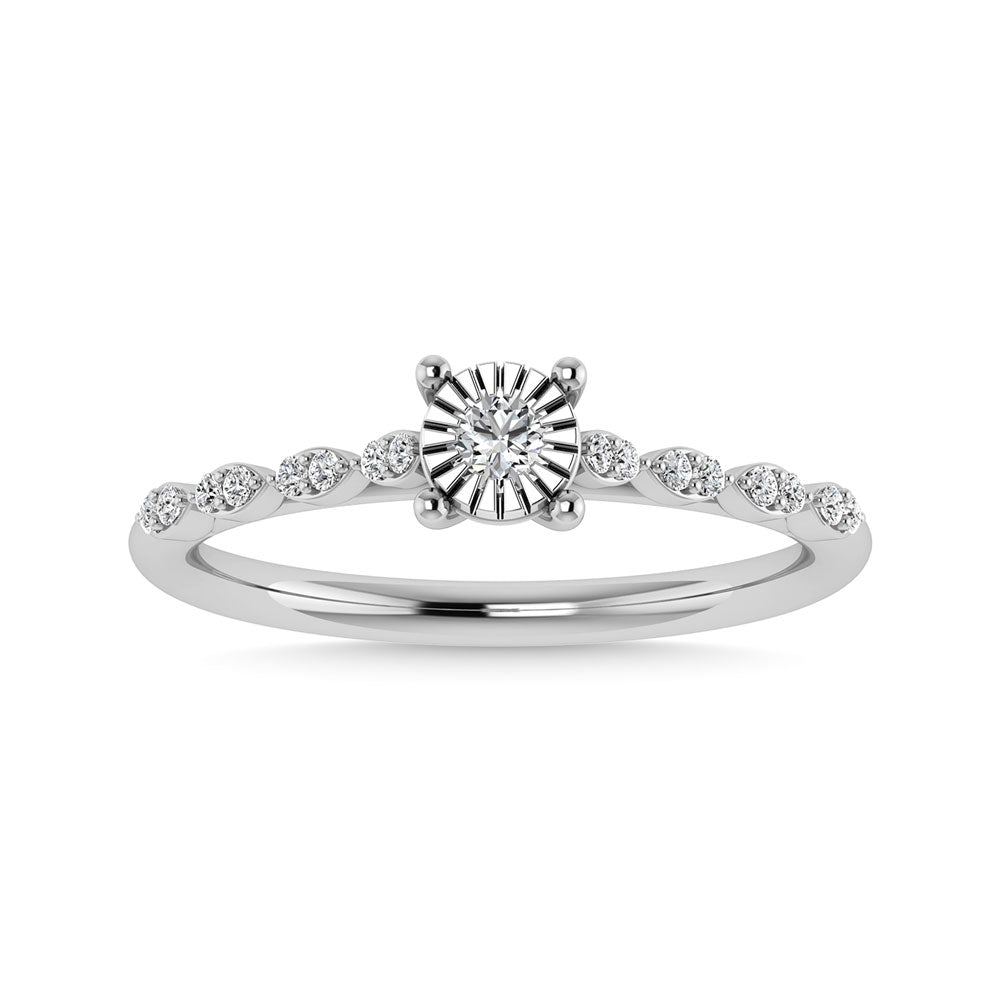 Diamond 1/5 Ct.Tw. Engagement Ring in 10K White Gold