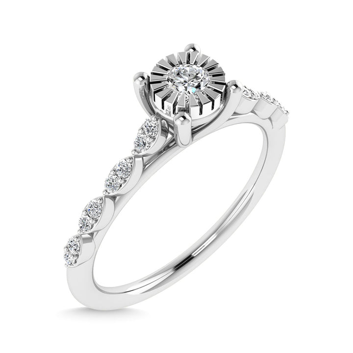 Diamond 1/5 Ct.Tw. Engagement Ring in 10K White Gold