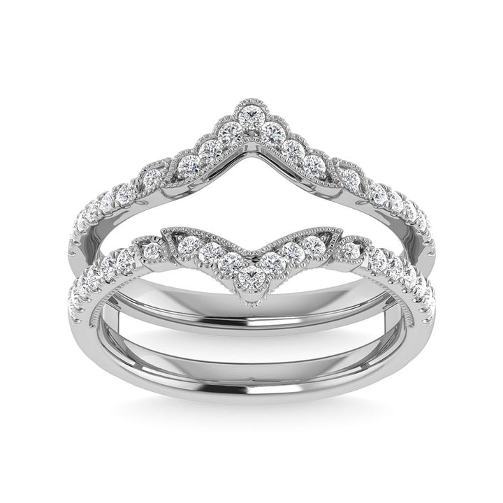 Diamond 3/8 Ct.Tw. Curve Guard Ring in 14K White Gold