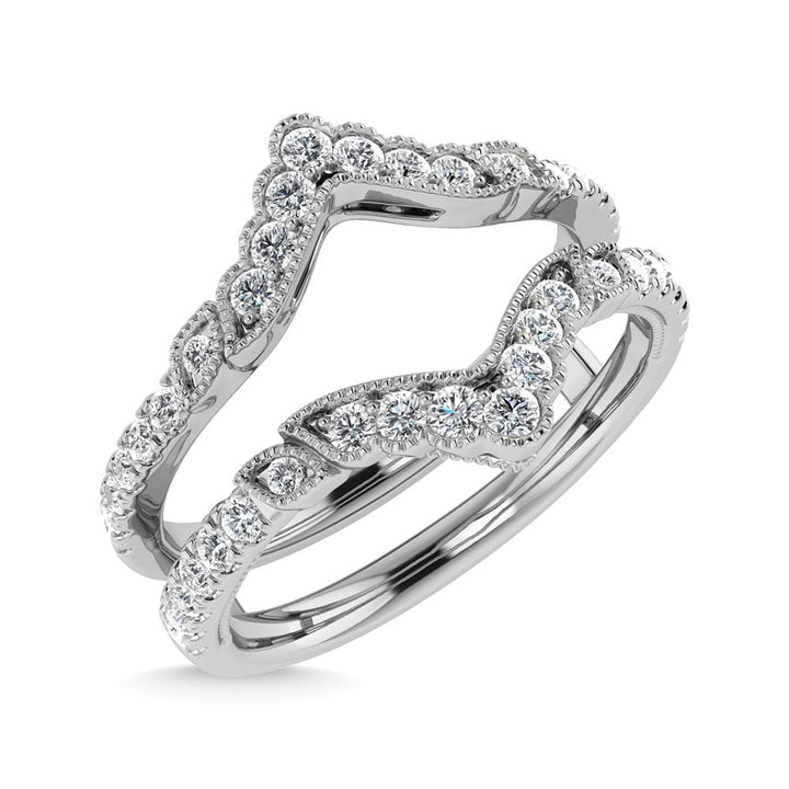 Diamond 3/8 Ct.Tw. Curve Guard Ring in 14K White Gold