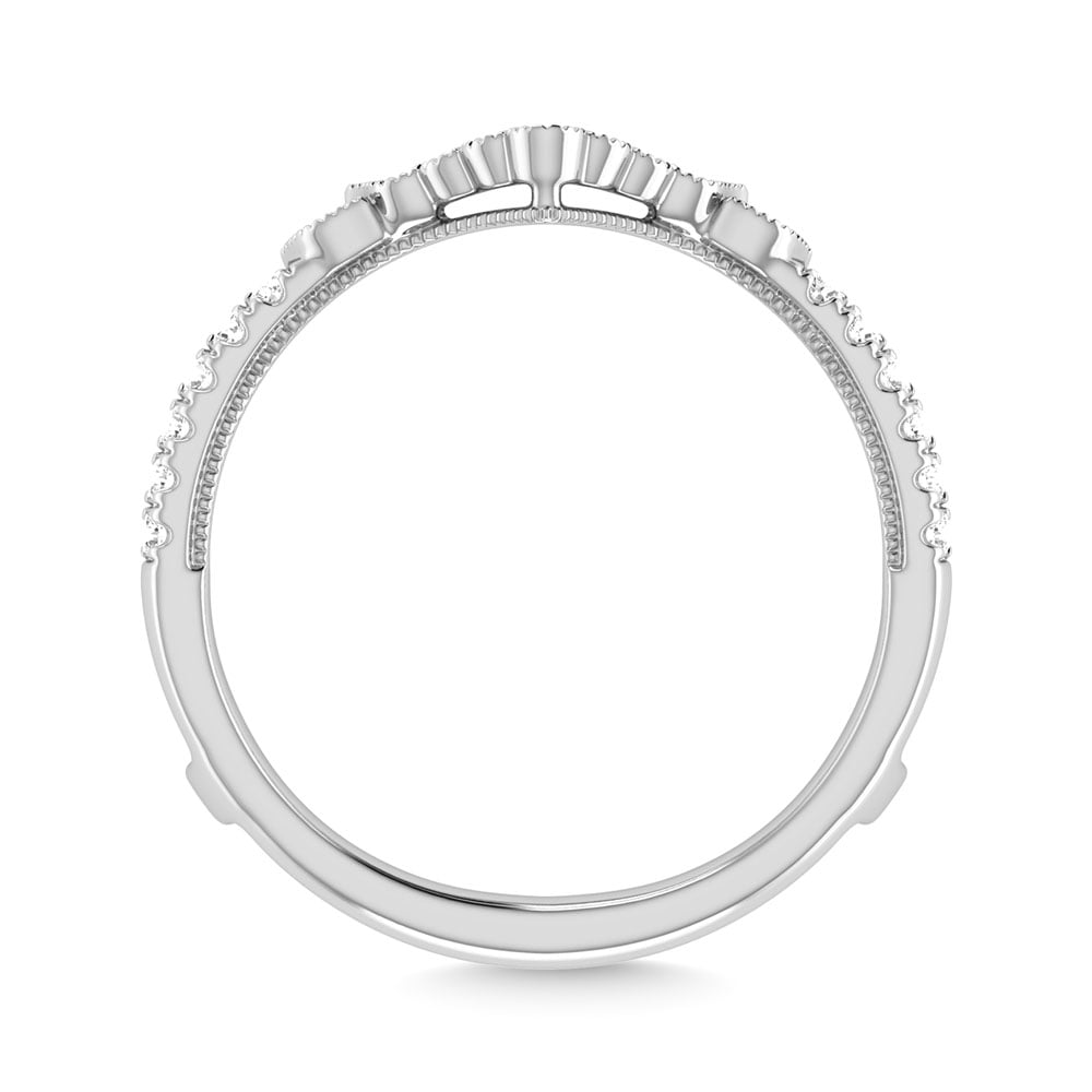 Diamond 3/8 Ct.Tw. Curve Guard Ring in 14K White Gold