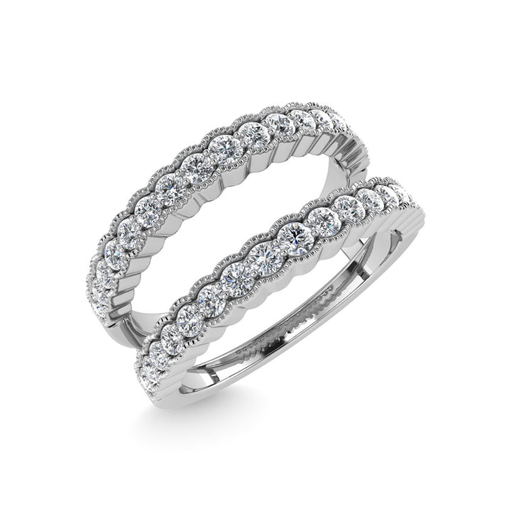 Diamond 1/2 Ct.Tw. Guard Ring in 14K White Gold