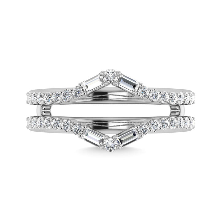 Diamond 3/8 Ct.Tw. Curve Guard Ring in 14K White Gold