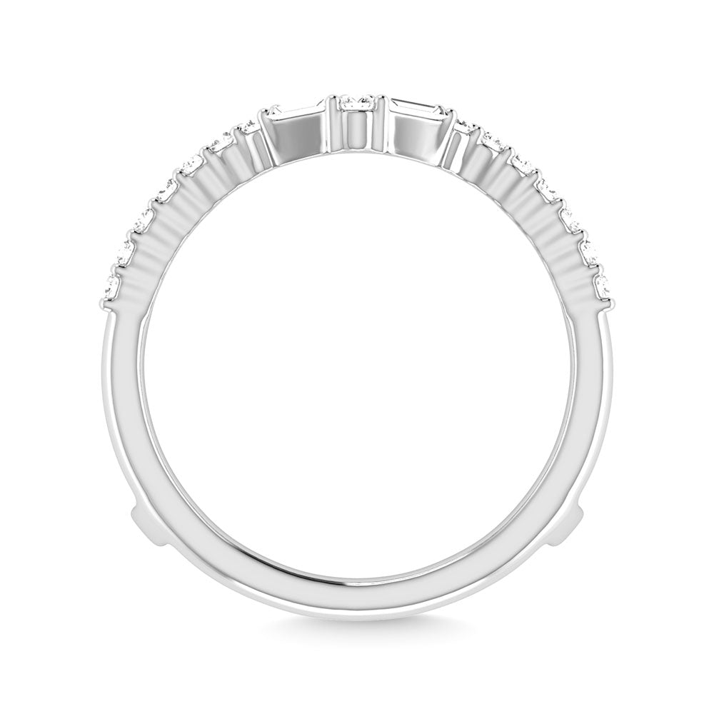 Diamond 3/8 Ct.Tw. Curve Guard Ring in 14K White Gold