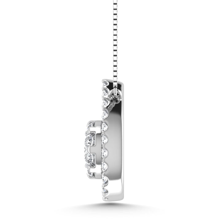 14K White Gold 1/3 Ct.Tw. Diamond Pear Shape Necklace