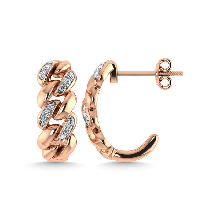 Diamond  1/10 Ct.Tw. J Earrings in 10K Rose Gold