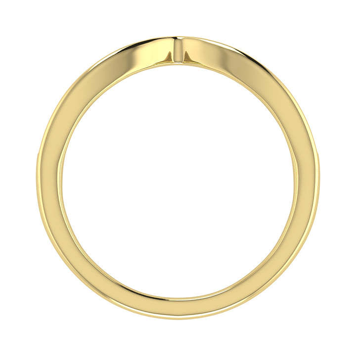 14K Yellow Gold 1/5 Ct.Tw. Diamond Chevron Band