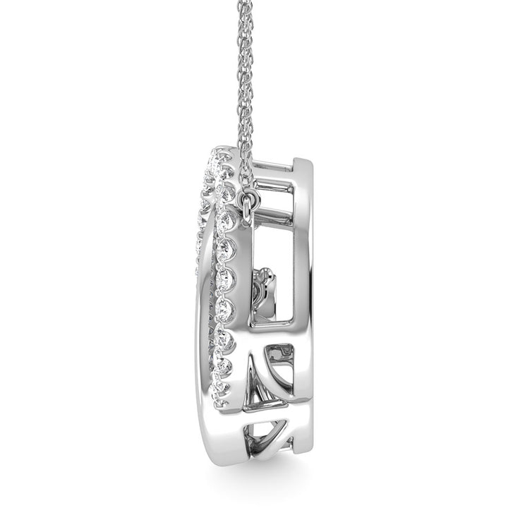 Diamond 1/4 Ct.Tw. Circle Pendant in 10K White Gold