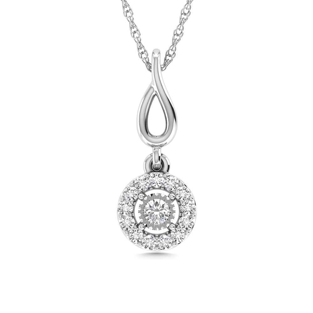 Diamond 1/10 Ct.Tw. Fashion Pendant in 10K White Gold