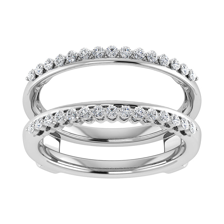10K White Gold 1/4 Ct.Tw. Diamond Guard Ring