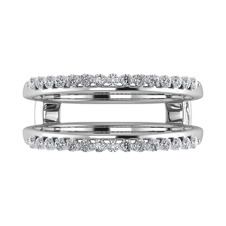 10K White Gold 1/4 Ct.Tw. Diamond Guard Ring