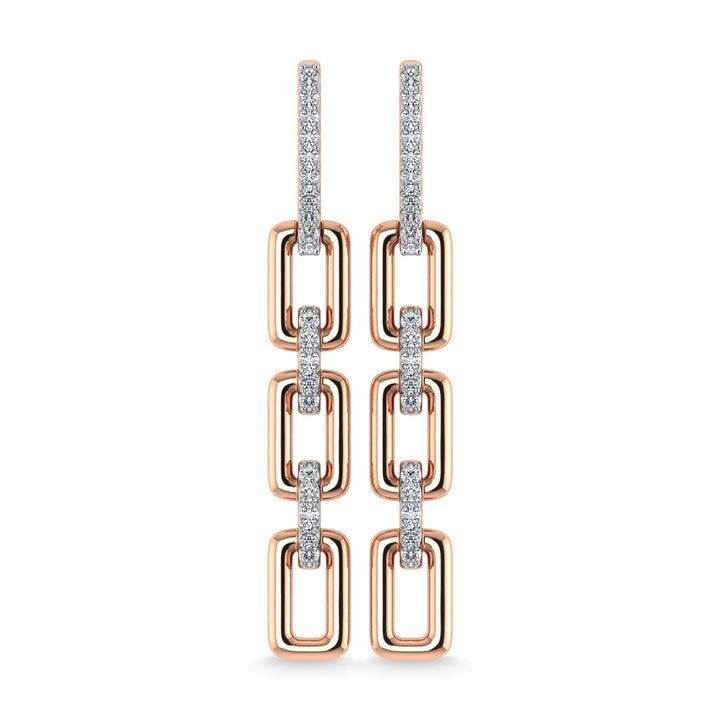 Diamond 1/6 Ct.Tw. Danglers Earrings in 10K Rose Gold