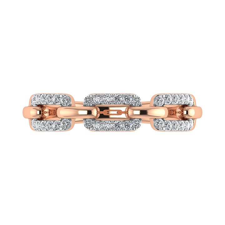 10K Rose Gold 1/4 Ct.Tw. Diamond Fashion Ring