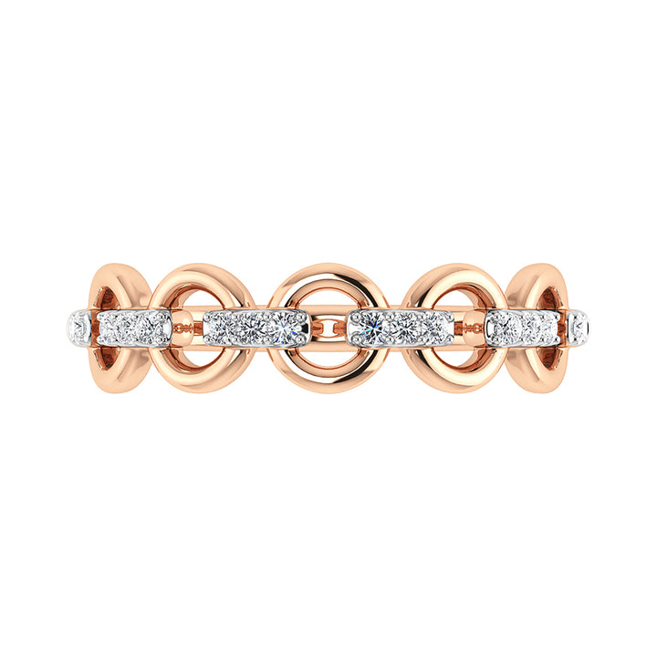 10K Rose Gold 1/10 Ct.Tw. Diamond Fashion Ring