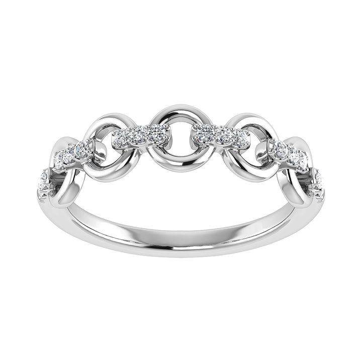 10K White Gold 1/10 Ct.Tw. Diamond Fashion Ring