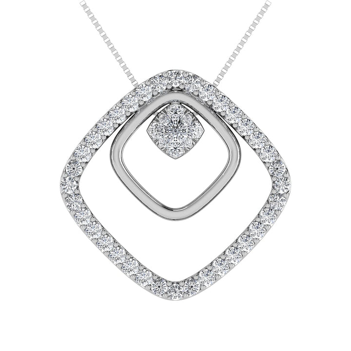 14K Rose Gold 1/2 Ct.Tw. Diamond Slide Pendant
