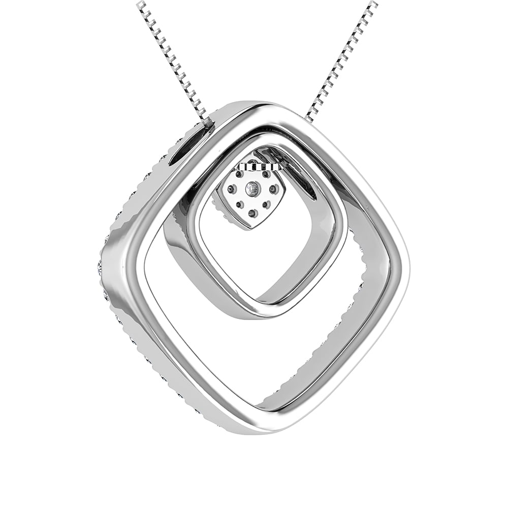 14K Rose Gold 1/2 Ct.Tw. Diamond Slide Pendant