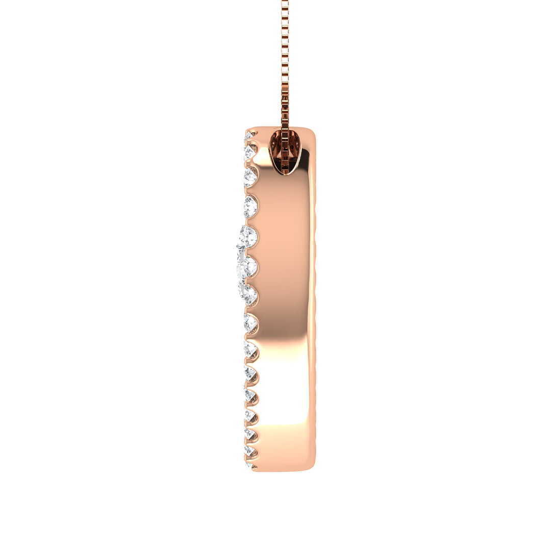 14K Rose Gold 1/2 Ct.Tw. Diamond Double Heart Pendant