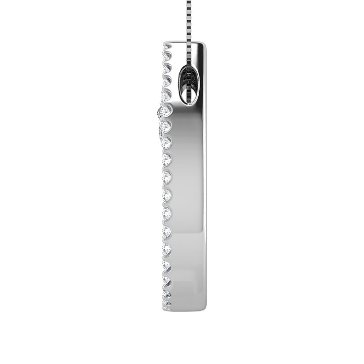 14K White Gold 1/2 Ct.Tw. Diamond Double Slide Pendant