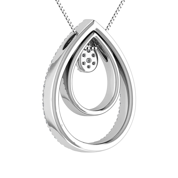 14K White Gold 1/2 Ct.Tw. Diamond Double Slide Pendant