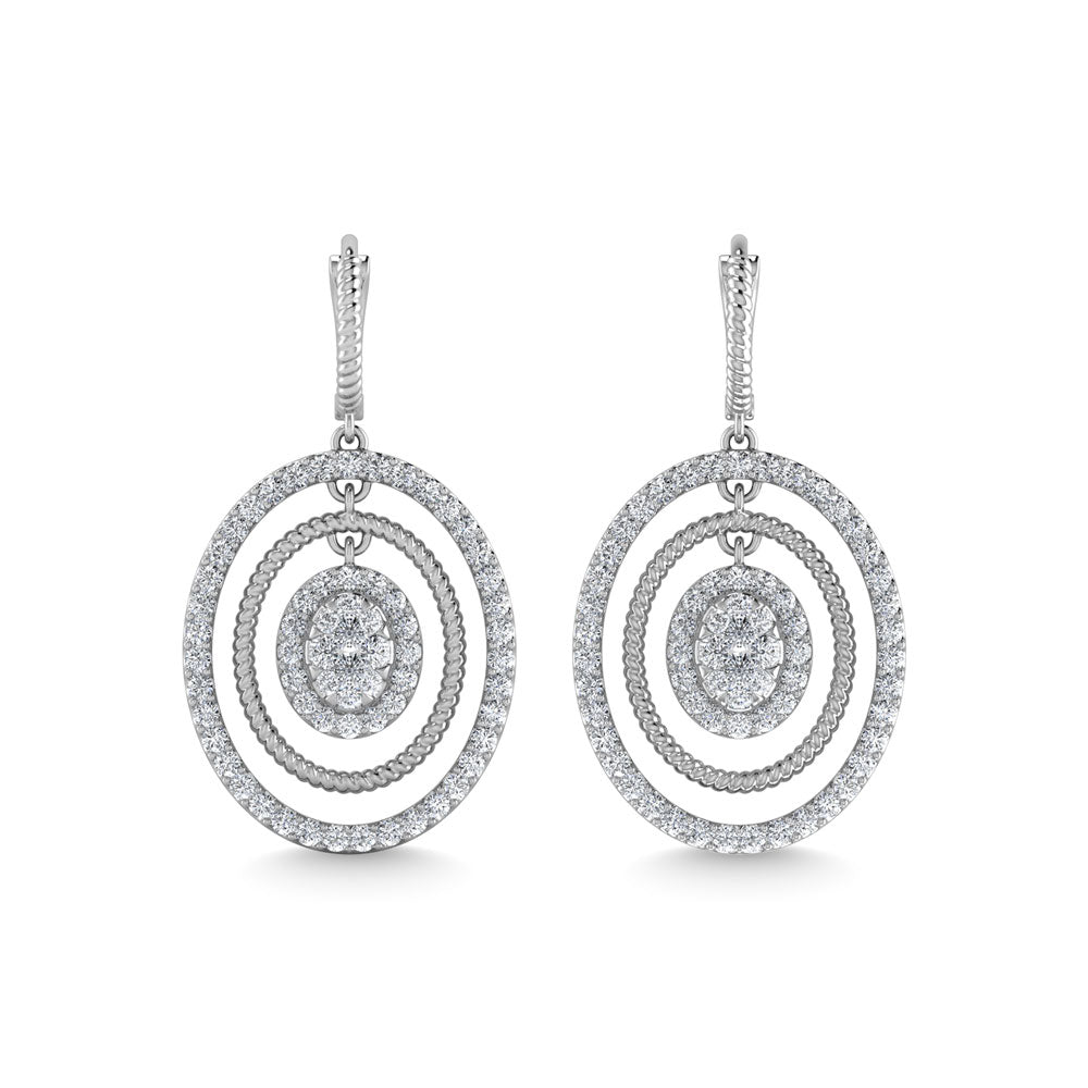 Diamond 1 1/2 Ct.Tw. Danglers Earrings in 14K White Gold
