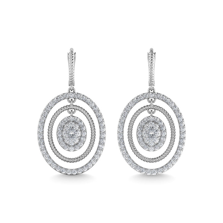 Diamond 1 1/2 Ct.Tw. Danglers Earrings in 14K White Gold