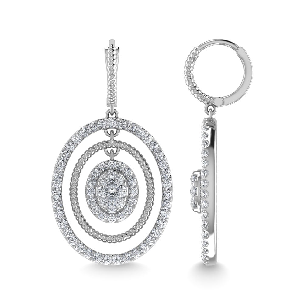 Diamond 1 1/2 Ct.Tw. Danglers Earrings in 14K White Gold