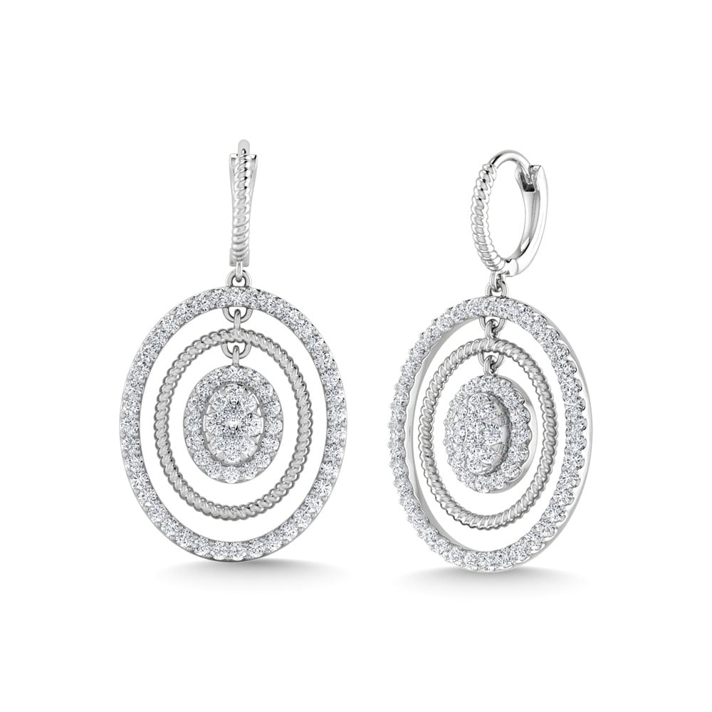 Diamond 1 1/2 Ct.Tw. Danglers Earrings in 14K White Gold
