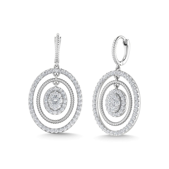 Diamond 1 1/2 Ct.Tw. Danglers Earrings in 14K White Gold