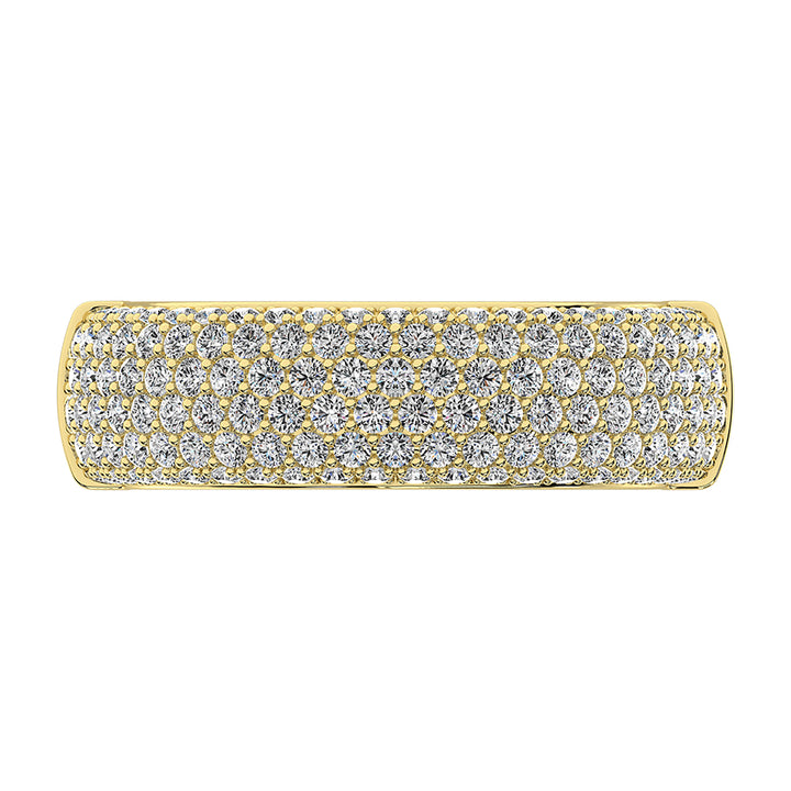 14K Yellow Gold 1 Ct.Tw. Diamond Pave Set Fashion Band