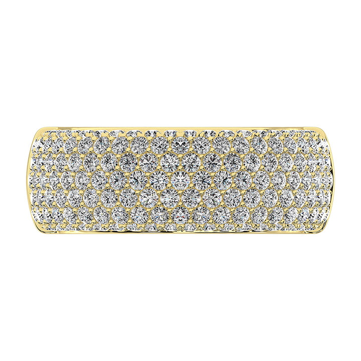 14K Yellow Gold 1 5/8 Ct.Tw. Diamond Pave Set Fashion Band