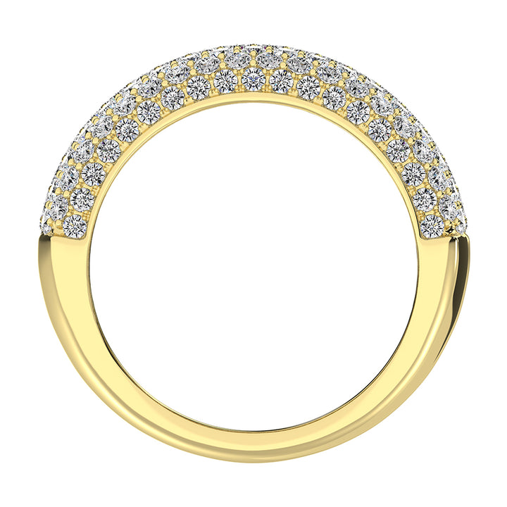 14K Yellow Gold 1 5/8 Ct.Tw. Diamond Pave Set Fashion Band